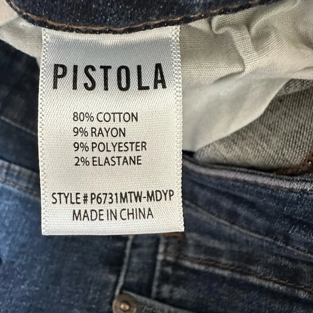 Pistola | Arielle Revolve Mid Rise Dark Wash Stretchy Skinny Jeans 30 - Picture 5 of 5
